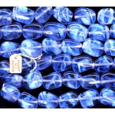 VINTAGE JAPAN BLUE OPALESCENT GLOWING TABS