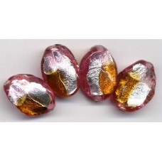 VINTAGE PINK..AMBER & SILVER FOILS.. WOW!