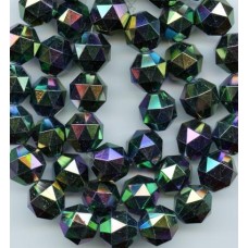 VINTAGE LUCITE FACETED IRIS BEADS