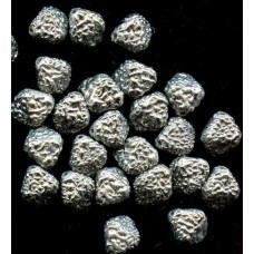 VINTAGE GLASS BEAD SILVER NUGGETS