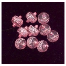 VINTAGE WEST GERMAN LUCITE PINK LACE BEADS