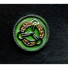 1930'S GREEN AND BLACK CZECH MEDALLION