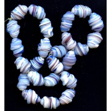 VINTAGE JAPANESE LAMPWORK SWIRLED BEADS