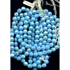 VINTAGE AUSTRIAN AQUA LUSTER BEADS