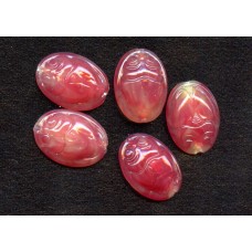 VINTAGE EGYPTIAN REVIVAL GLASS SCARAB BEADS