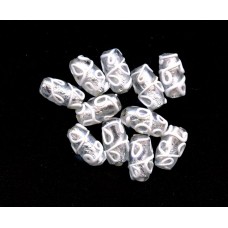 VINTAGE VENETIAN SILVER FOIL BARRELS W/ APPLIED DECORATIONS