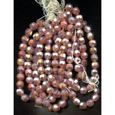 VINTAGE WEST GERMAN  DUSTY ROSE FACETED BEAUTIES