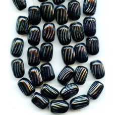 VINTAGE BLACK SHINY IRIS SWIRLS