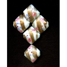 VINTAGE VENETIAN WHITE and AVENTURINE