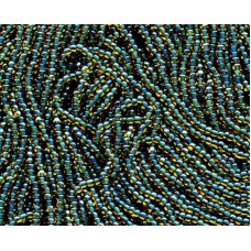 GLOWING AMBER AND BLUE BEADS