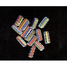 VINTAGE MACHINE CUT RAINBOW BEADS