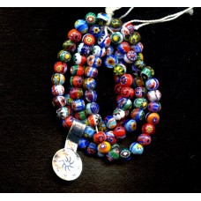 STRIKINGLY COLORFUL VINTAGE MILLEFIORI BEADS