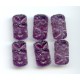 VINTAGE GRAPE TWO HOLE FLORAL BEADS