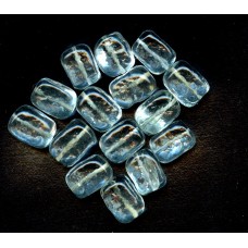 VINTAGE CLEAR GLASS ICE CUBE BEADS