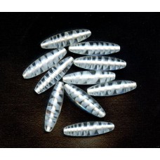 VINTAGE WHITE SWIRLED FOCAL BEADS