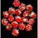 VINTAGE VENETIAN RED LAMPWORK RUFFLES