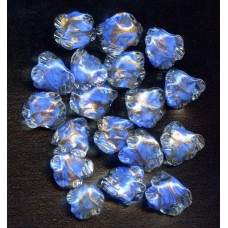 VINTAGE VENETIAN BLUE LAMPWORK RUFFLES