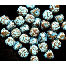 VINTAGE VENETIAN AQUA AND AVENTURINE BEADS