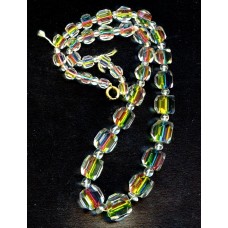 BEAUTIFUL VINTAGE MACHINE CUT COLORFUL CRYSTALS