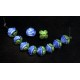 WONDERFUL TWO PIECE BLUE FLOWER BEADS