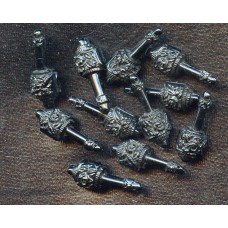 GORGEOUS 1920'S BLACK FLORAL DROPS