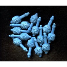 GORGEOUS 1920'S AQUA FLORAL DROPS