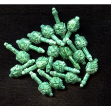 GORGEOUS 1920'S GREEN FLORAL DROPS