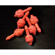 GORGEOUS 1920'S CORAL FLORAL DROPS