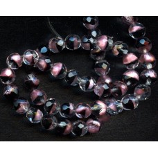 VINTAGE PINK AND BLACK FACETED GIVRES