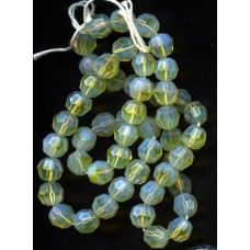 VINTAGE OPALESCENT FACETED BEADS