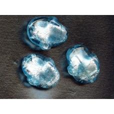 Gorgeous Vintage Aqua and Silver Foil Twists