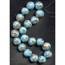VINTAGE VENETIAN TURQUOISE AVENTURINE ROUNDS