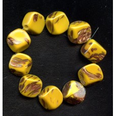 VINTAGE CARAMEL BEADS WITH SPARKLING AVENTURINE