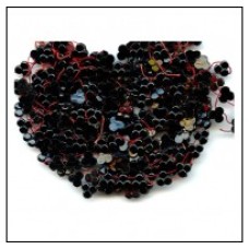 VINTAGE 1920's TWO HOLE BLACK BEADS