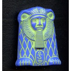 VINTAGE ROYAL BLUE EGYPTIAN REVIVAL SPHINX BEAD