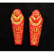 Egyptian Revival Mummy Beads (RED)