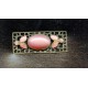 VINTAGE 1920'S PINK AND FILIGREE PLAQUE