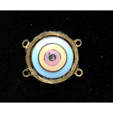 VINTAGE BRASS AND ENAMEL CENTERPIECE