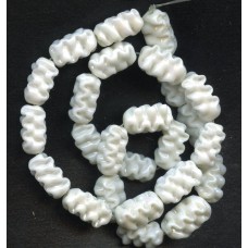 BEAUTIFUL IRIDESCENT WHITE HONEYCOMB BEADS
