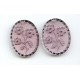 VINTAGE LIGHT PURPLE OVAL ETCHED PENDANT