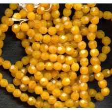 VINTAGE BOLD GOLDENROD FACETED BEADS