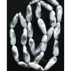 VINTAGE VENETIAN WHITE AND SILVER FOIL