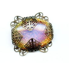 VINTAGE OPALESCENT AND FILIGREE CENTERPIECE