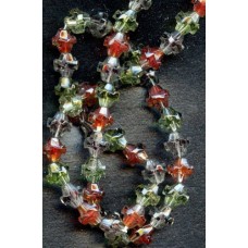 VINTAGE MULTI COLORED SATERN BEADS