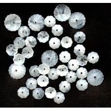 VINTAGE WHITE BEAD CAPS/FLOWERS