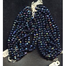 VINTAGE CZECH ENGLISH CUT IRIS COLORED BEADS