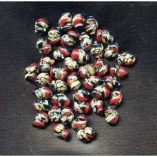 VINTAGE JAPAN MILLIE  BLACK FLORAL CURLS