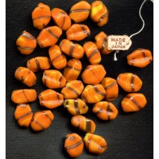 VINTAGE JAPAN AND AVENTURINE TANGERINE BEADS