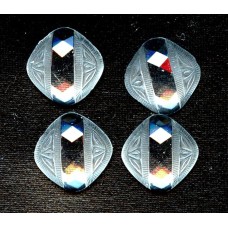 VINTAGE DECO FROSTED AND CLEAR STONES