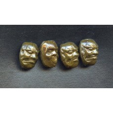 VINTAGE 1920'S COMPOSITION FACE BEADS